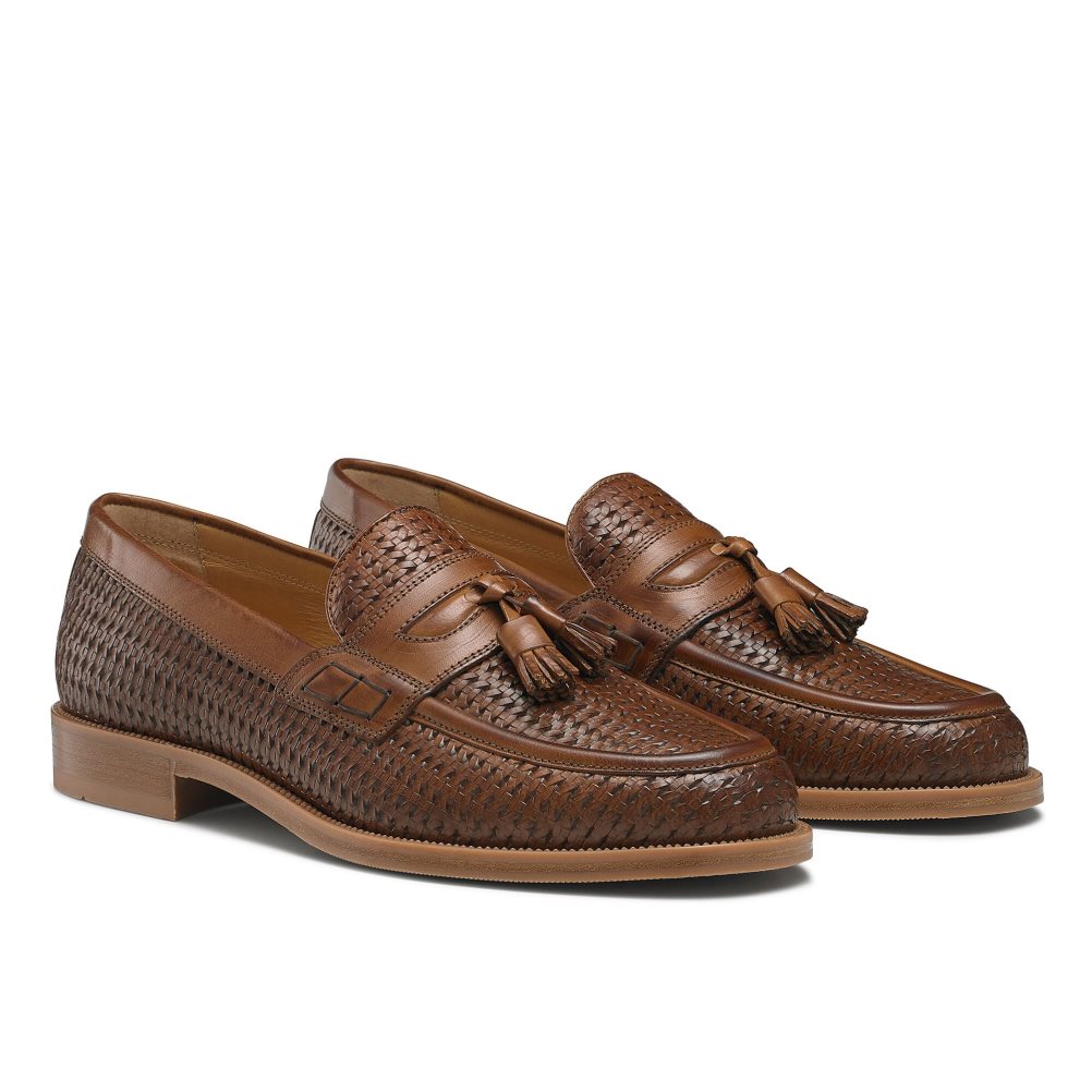 Russell And Bromley Keeble 4 Tassel College Elbise Ayakkabı Erkek Kahverengi | SHXMJV157