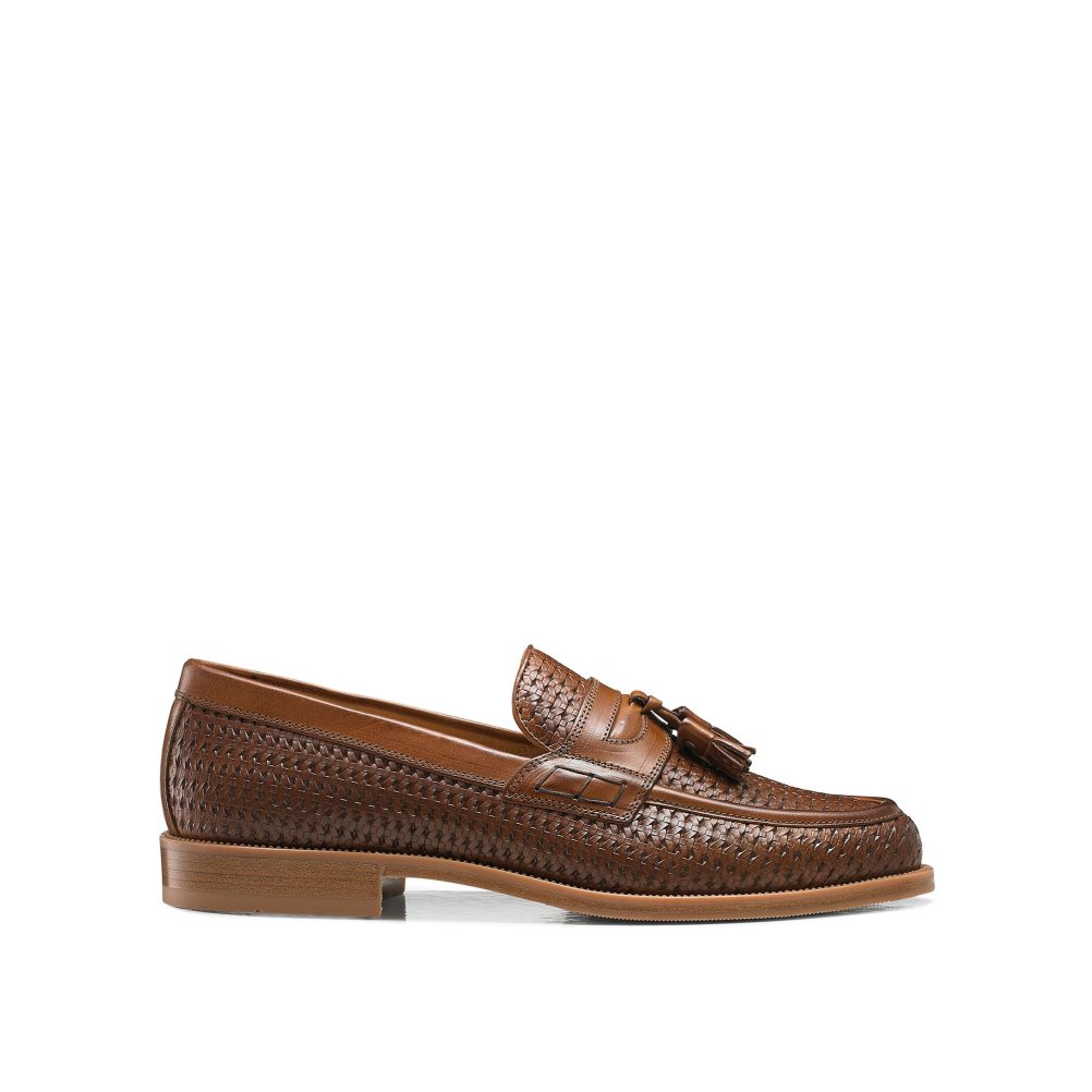 Russell And Bromley Keeble 4 Tassel College Elbise Ayakkabı Erkek Kahverengi | SHXMJV157