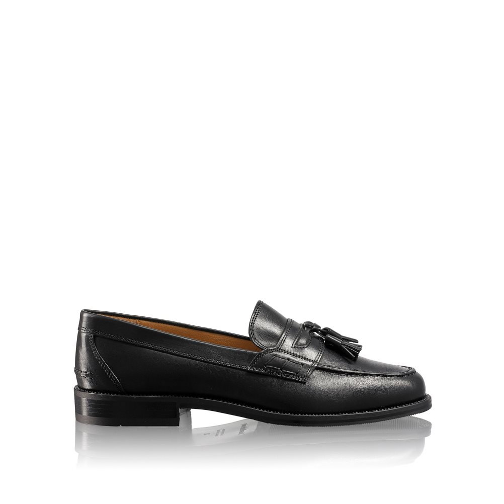 Russell And Bromley Keeble 4 Tassel College Elbise Ayakkabı Erkek Siyah | VHTUMF650