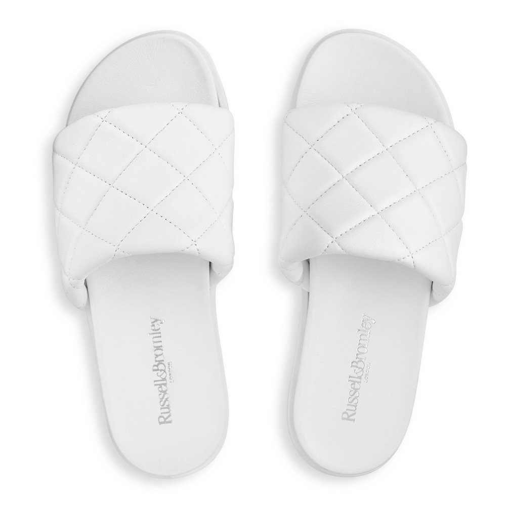 Russell And Bromley Quilted Terlik Kadın Beyaz | JSCGON941