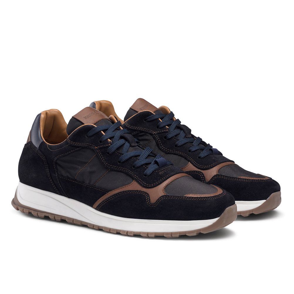 Russell And Bromley Rannoch Oxford Dantel Runner Spor Ayakkabı Erkek Siyah Lacivert | TBZYXV173