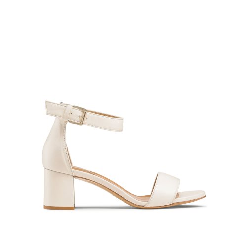 Russell And Bromley Ittakestwo Block Topuklu Sandalet Kadın Krema | OVWKZQ085