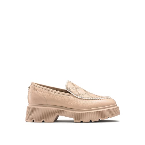 Russell And Bromley Patchwork Tıknaz Pearl Loafer Ayakkabı Kadın Pembe | YSNWHR263